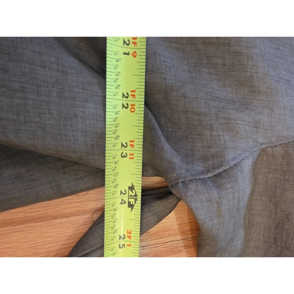 Larry Levine Womens Trench Coat Size 12 Brown Linen Blend Belted Button-Up - Picture 11 of 11